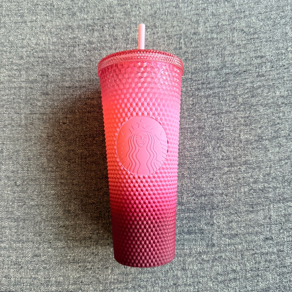 STARBUCKS Ombré Pink Waxberry Studded Tumbler